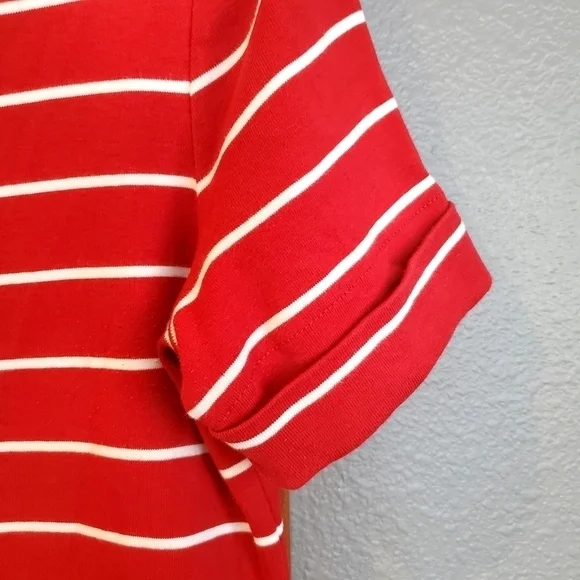 Lauren by Ralph Lauren Size L Red & White Striped dress EUC - Picture 5 of 7